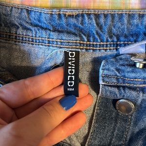 Denim button up skirt